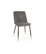Стул SIGNAL JILL Velvet Bluvel 14 серый/черный/хром