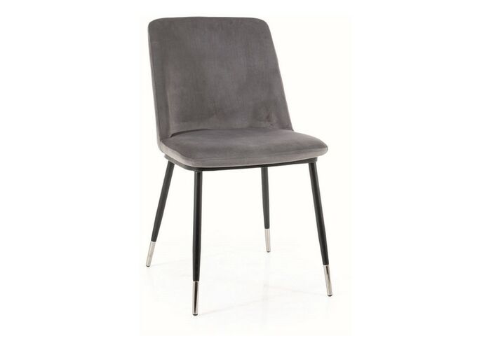 Стул SIGNAL JILL Velvet Bluvel 14 серый/черный/хром