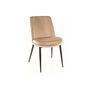 Стул SIGNAL KAYLA Velvet Bluvel 28 бежевый/черный