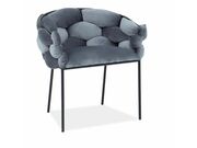 Стул SIGNAL NORTE Velvet Bluvel 14 серый/черн..