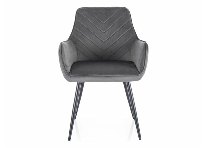 Стул SIGNAL FIG Velvet Bluvel 14 темно-серый/черный