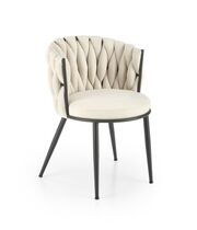 Стул HALMAR K516 светло-бежевый/черный