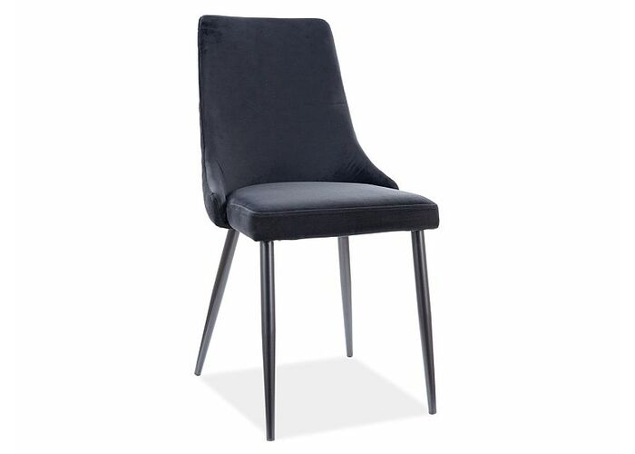 Стул SIGNAL PIANO B Velvet Bluvel 19 черный/черный
