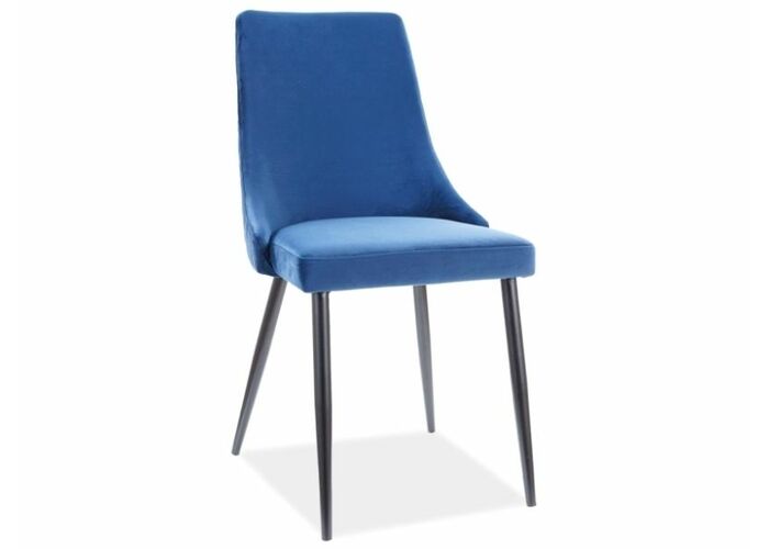 Стул SIGNAL PIANO B Velvet Bluvel 86 темно-синий/черный