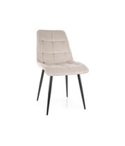 Стул SIGNAL CHIC Velvet Bluvel 30 светло-бежевый/черный
