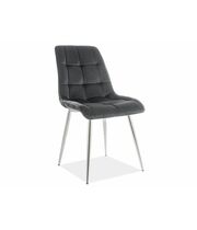 Стул SIGNAL CHIC Velvet Bluvel 19 черный/хром