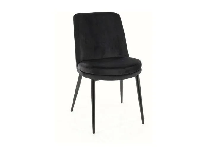 Стул SIGNAL KAYLA Velvet Bluvel 19 черный/черный