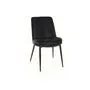 Стул SIGNAL KAYLA Velvet Bluvel 19 черный/черный