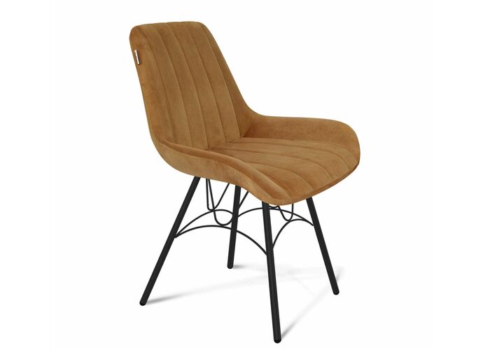 Стул Sheffilton SHT-ST37/S100 горчичный/черный муар