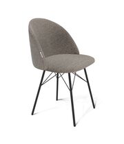 Стул Sheffilton SHT-ST35/S64 тростниковый сахар/черный муар