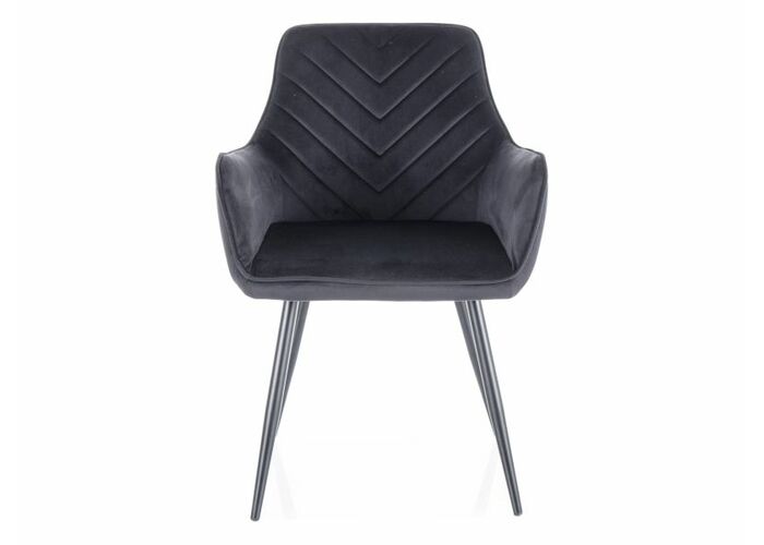 Стул SIGNAL FIG Velvet Bluvel 19 черный/черный