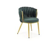 Стул HALMAR K517 темно-зеленый/золотой..