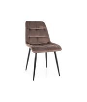 Стул SIGNAL CHIC Velvet Bluvel 38 капучино/черный