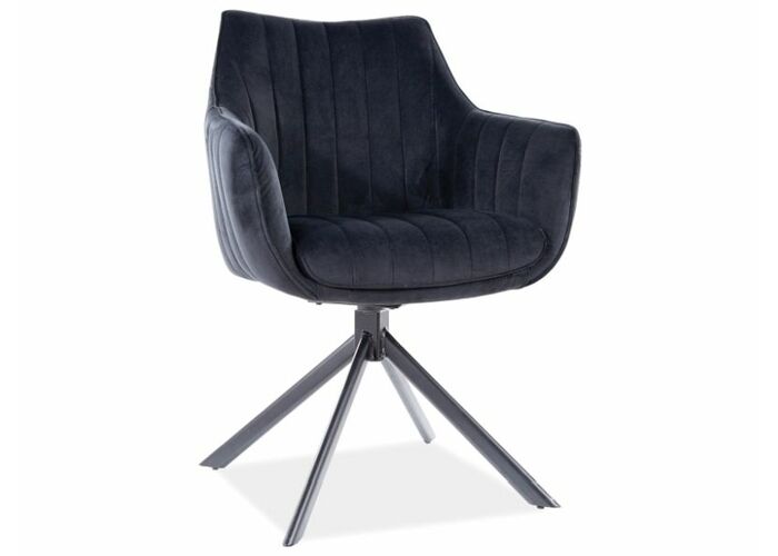 Стул SIGNAL AZALIA Velvet Bluvel 19 черный/черный