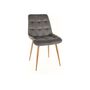 Стул SIGNAL CHIC D Velvet Bluvel 14 серый/дуб