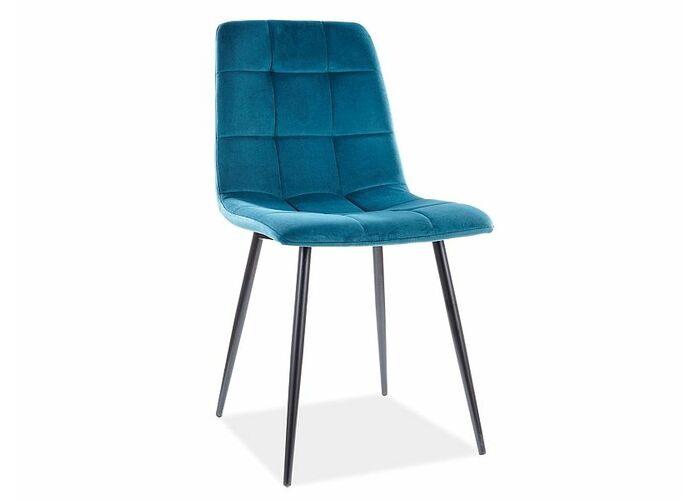 Стул SIGNAL MILA Velvet Bluvel 85 бирюзовый/черный